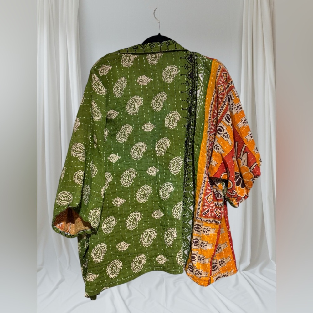 84 🌸 Kantha Colorful Patterned Jacket. handmade one size 🌸 - Picture 4 of 5